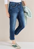 Mid Waist Slim Leg Jeans im Casual Fit mid blue used wash