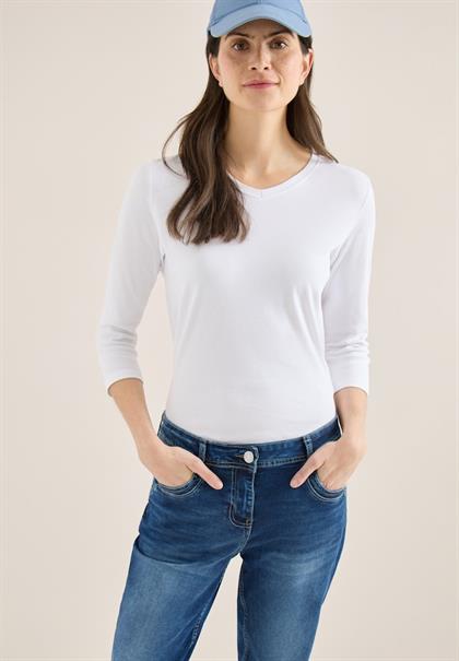 Mid Waist Slim Leg Jeans im Casual Fit mid blue used wash