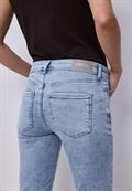 Mid Waist Slim Leg Jeans im Slim Fit light blue random wash