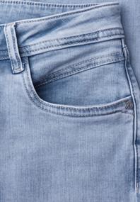 Mid Waist Slim Leg Jeans im Slim Fit light blue random wash
