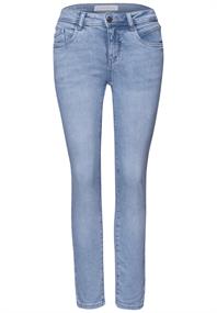 Mid Waist Slim Leg Jeans im Slim Fit light blue random wash
