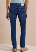 Mid Waist Straight Leg Jeans im Casual Fit mid blue used wash
