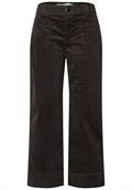 Mid Waist Wide Leg Hose im Casual Fit charred brown