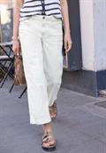 Mid Waist Wide Leg Hose im Casual Fit off white
