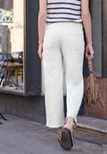 Mid Waist Wide Leg Hose im Casual Fit off white