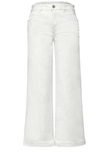 Mid Waist Wide Leg Hose im Casual Fit off white