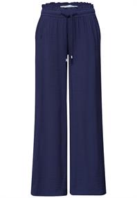 Mid Waist Wide Leg Hose mit Struktur midnight muse