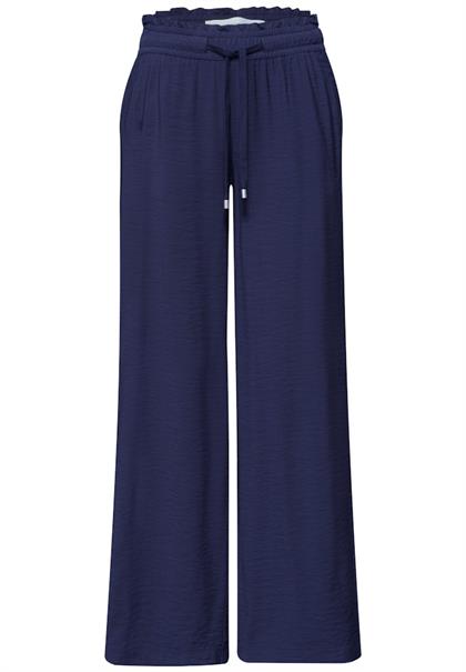 Mid Waist Wide Leg Hose mit Struktur midnight muse