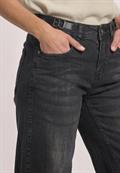 Mid Waist Wide Leg Jeans im Loose Fit black washed