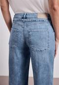 Mid Waist Wide Leg Jeans im Loose Fit mid blue random wash