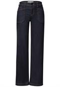 Mid Waist Wide Leg Jeans im Loose Fit rinse washed