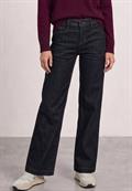 Mid Waist Wide Leg Jeans im Loose Fit rinse washed
