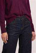 Mid Waist Wide Leg Jeans im Loose Fit rinse washed