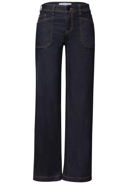 Mid Waist Wide Leg Jeans im Loose Fit rinse washed
