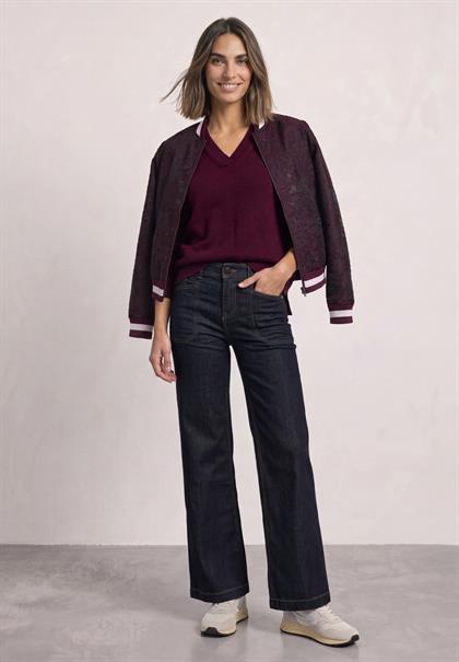 Mid Waist Wide Leg Jeans im Loose Fit rinse washed