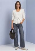 Mid Waist Wide Leg Jeans im Loose Fit steel grey washed