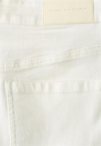 Mid Waist Wide Leg Jeans mit Embroidery ecru washed