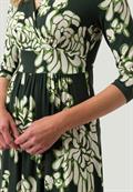 Midi Jerseykleid mit Blumendruck dark greengreen