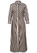 Midi-Kleid mit durchgehender Knopfleiste clay sand