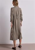 Midi-Kleid mit durchgehender Knopfleiste clay sand