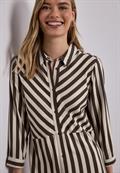 Midi-Kleid mit durchgehender Knopfleiste clay sand
