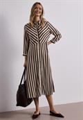 Midi-Kleid mit durchgehender Knopfleiste clay sand