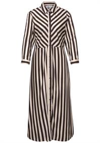 Midi-Kleid mit durchgehender Knopfleiste clay sand