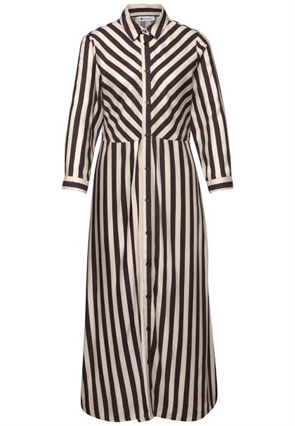 Midi-Kleid mit durchgehender Knopfleiste clay sand