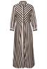 Midi-Kleid mit durchgehender Knopfleiste clay sand