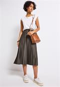 Midi Plissée Rock nomad brown