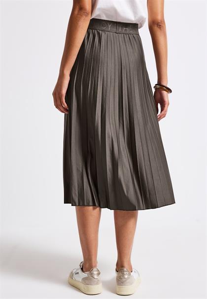 Midi Plissée Rock nomad brown