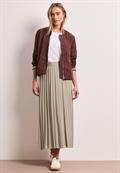 Midi-Rock aus Mesh in Plisséestruktur timeless beige