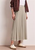Midi-Rock aus Mesh in Plisséestruktur timeless beige