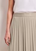Midi-Rock aus Mesh in Plisséestruktur timeless beige