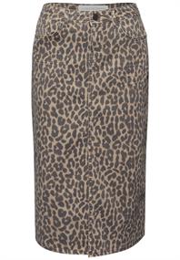 Midi-Rock leo printed wash