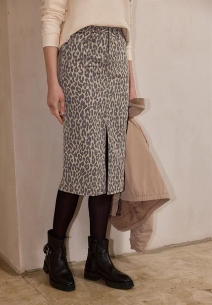 Midi-Rock leo printed wash