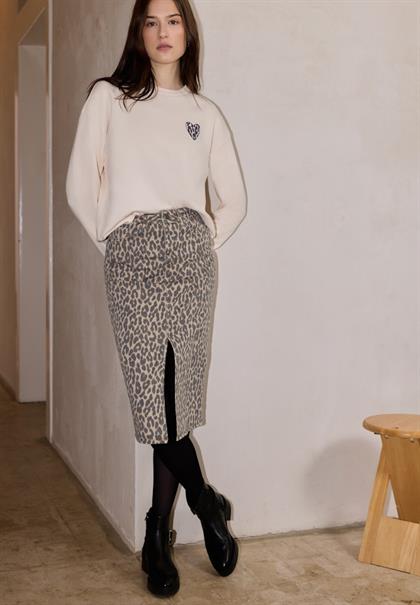 Midi-Rock leo printed wash