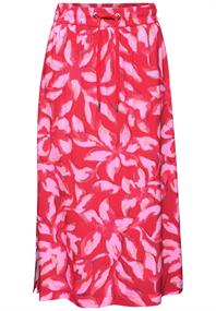Midi-Rock mit Elastikbund und Print salsa red