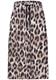Midi-Rock mit Elastikbund und Print timeless beige
