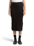 Midi-Rock mit Schlitz deep black
