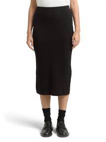 Midi-Rock mit Schlitz deep black