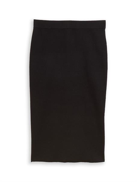 Midi-Rock mit Schlitz deep black