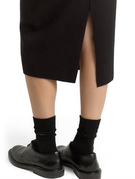 Midi-Rock mit Schlitz deep black