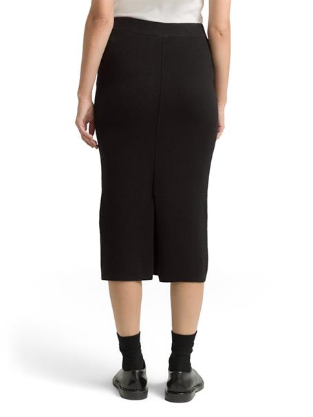 Midi-Rock mit Schlitz deep black