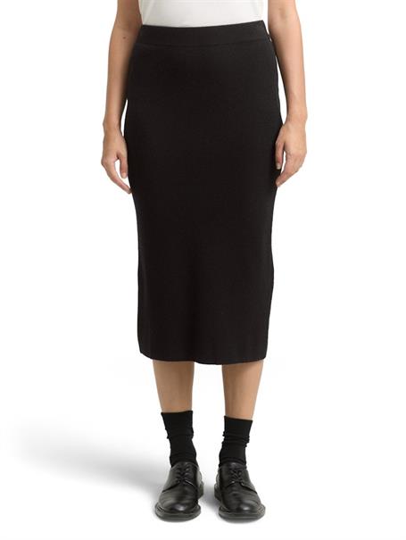 Midi-Rock mit Schlitz deep black