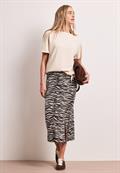 Midi-Rock mit Schlitz und Animal Print espresso brown