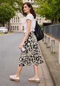 Midi-Rock mit Volants und Print black
