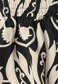 Midi-Rock mit Volants und Print black