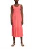 Midikleid aus Jersey coral red