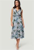 Midikleid creamblue